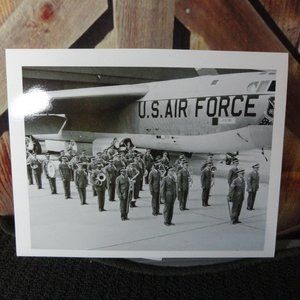 VTG U.S Air Force Band with plane~black & White photo~60's?~